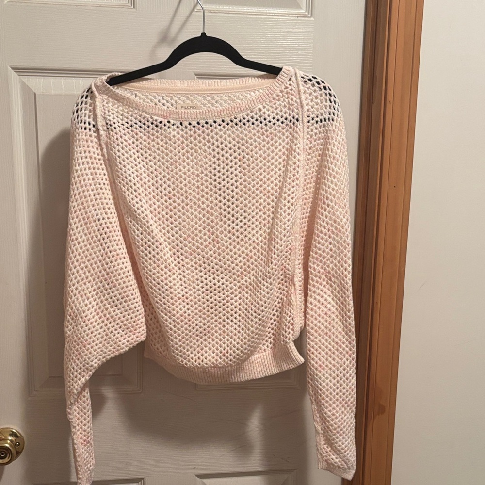 Pilcro Pink Off-the-Shoulder Sweater